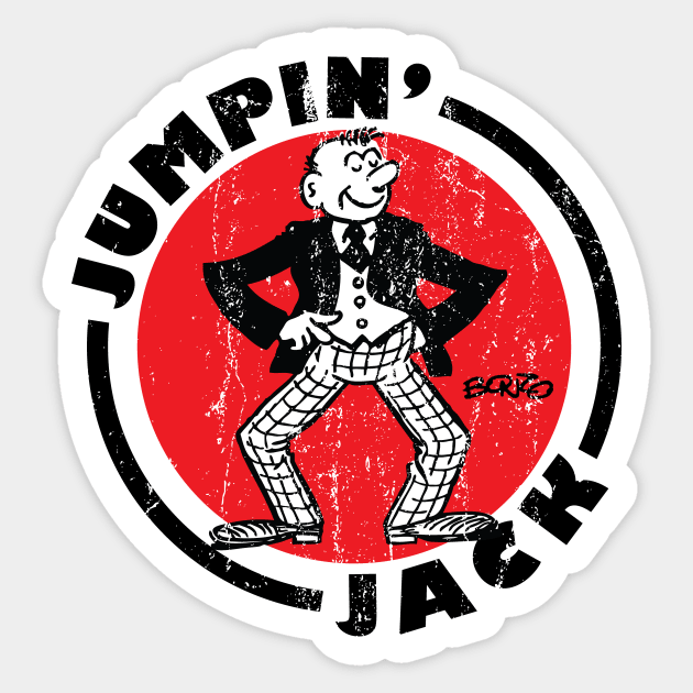 Jumpin' Jack 2 Sticker by BonzoTee